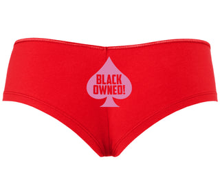 Black Owned - Queen of Spades - Red Boyshort