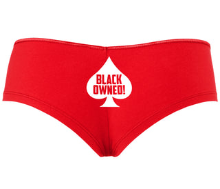 Black Owned - Queen of Spades - Red Boyshort