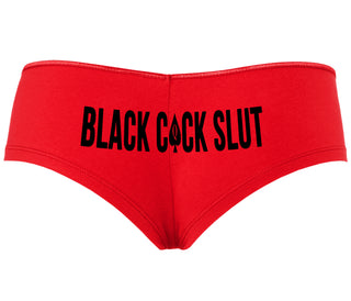 Black Cock Slut - Queen of Spades - Red Boyshort