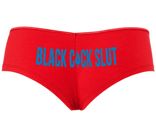 Black Cock Slut - Queen of Spades - Red Boyshort