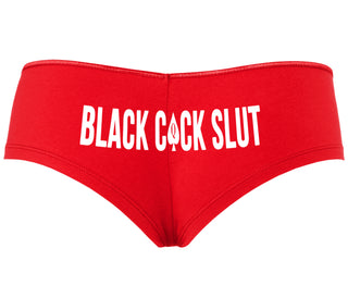 Black Cock Slut - Queen of Spades - Red Boyshort