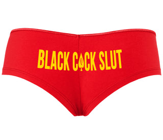 Black Cock Slut - Queen of Spades - Red Boyshort