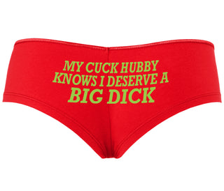 My Cuck Husband Knows I Deserve A Big Dick - Red Boyshort