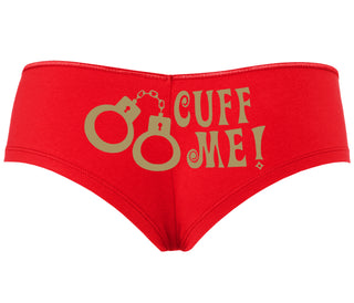 Cuff Me - Cute Handcuff Design - Red Boyshort