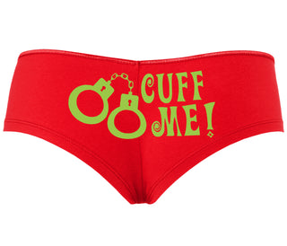 Cuff Me - Cute Handcuff Design - Red Boyshort