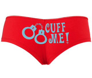 Cuff Me - Cute Handcuff Design - Red Boyshort