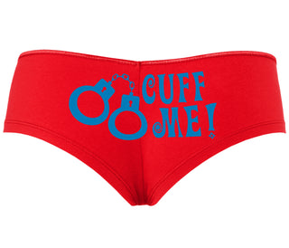 Cuff Me - Cute Handcuff Design - Red Boyshort