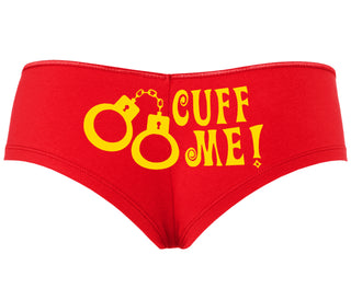 Cuff Me - Cute Handcuff Design - Red Boyshort