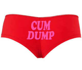 Cum Dump - Bold Design - Red Boyshort