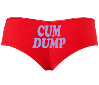Cum Dump - Bold Design - Red Boyshort