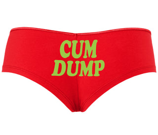 Cum Dump - Bold Design - Red Boyshort