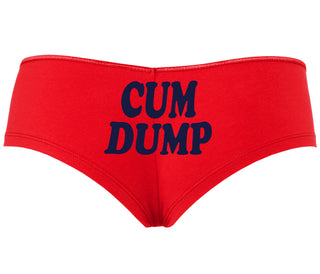 Cum Dump - Bold Design - Red Boyshort