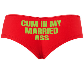Cum In My Married Ass - Red Boyshort