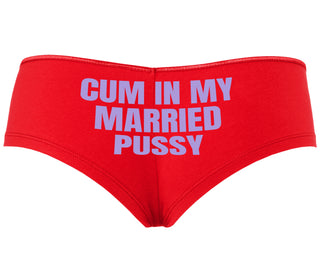 Cum In My Married Pussy - Red Boyshort