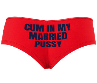Cum In My Married Pussy - Red Boyshort