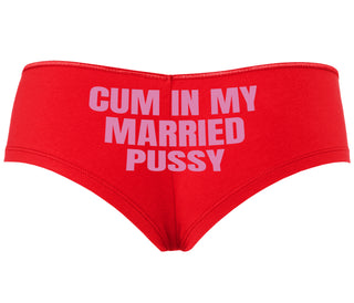 Cum In My Married Pussy - Red Boyshort