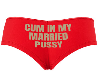 Cum In My Married Pussy - Red Boyshort