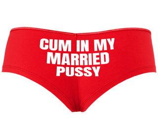 Cum In My Married Pussy - Red Boyshort