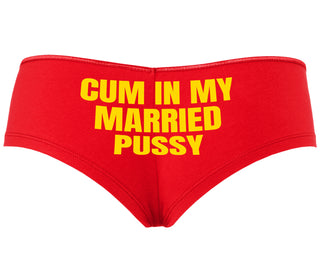 Cum In My Married Pussy - Red Boyshort