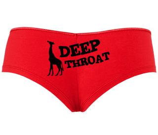 Deep throat - Giraffe Funny Logo - Red Boyshort