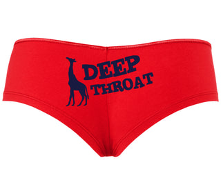 Deep throat - Giraffe Funny Logo - Red Boyshort
