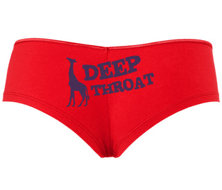 Deep throat - Giraffe Funny Logo - Red Boyshort
