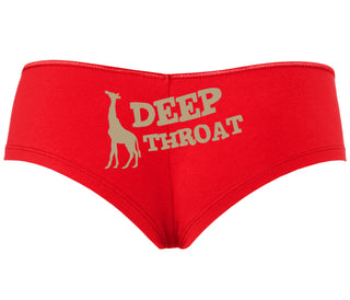 Deep throat - Giraffe Funny Logo - Red Boyshort