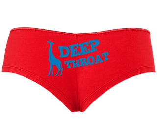 Deep throat - Giraffe Funny Logo - Red Boyshort