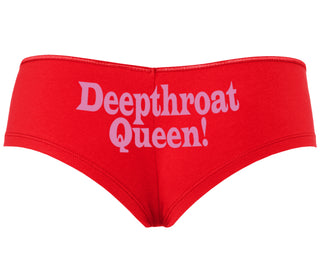 Deep throat Queen - Deepthroat Specialist - Red Boyshort
