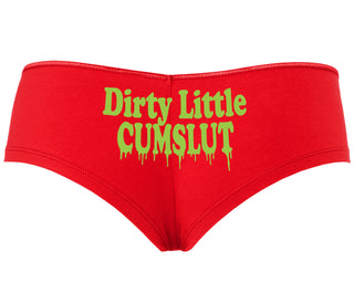 Dirty Little Cumslut - Red Boyshort