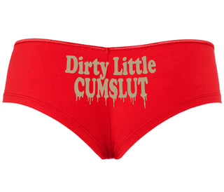 Dirty Little Cumslut - Red Boyshort
