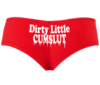 Dirty Little Cumslut - Red Boyshort