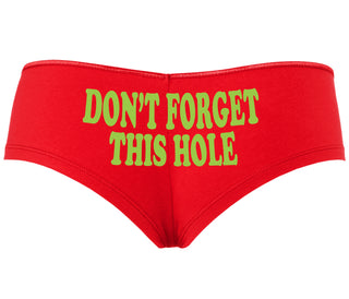 Don’t Forget This Hole - Red Boyshort