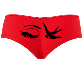 I Swallow - Eye Bird - Red Boyshort