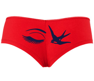 I Swallow - Eye Bird - Red Boyshort