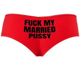 Fuck My Married Pussy - Red Boyshort