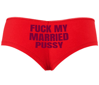 Fuck My Married Pussy - Red Boyshort