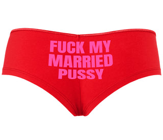 Fuck My Married Pussy - Red Boyshort