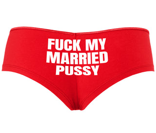 Fuck My Married Pussy - Red Boyshort