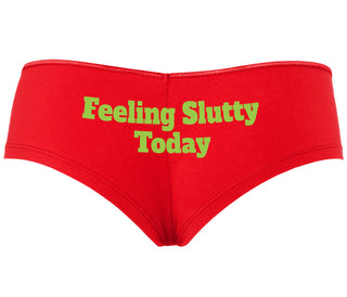 Feeling Slutty Today - Red Boyshort