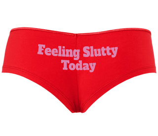 Feeling Slutty Today - Red Boyshort