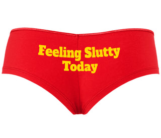Feeling Slutty Today - Red Boyshort
