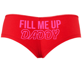 Fill Me Up Daddy - Red Boyshort