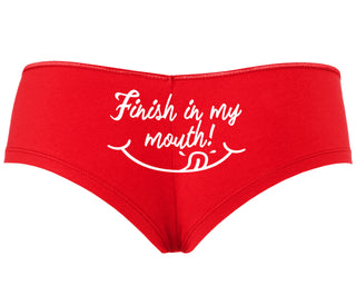 Finish In My Mouth - Red Boyshort
