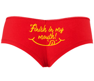 Finish In My Mouth - Red Boyshort
