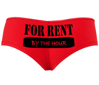 For Rent By The Hour - Red Boyshort