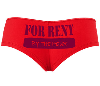 For Rent By The Hour - Red Boyshort