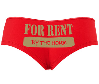 For Rent By The Hour - Red Boyshort