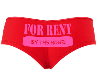 For Rent By The Hour - Red Boyshort