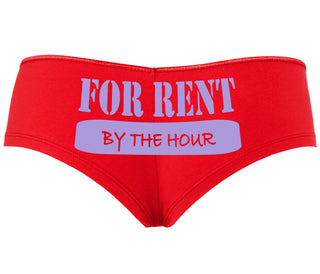 For Rent By The Hour - Red Boyshort